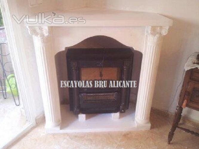 chimenea de escayola en Alicante http://escayolasbru.blogspot.com.es/