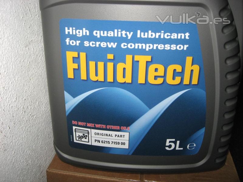 FluidTech aceite para compresores de tornillo.