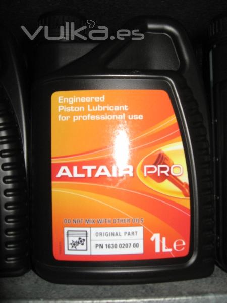 Aceite Altair Pro para compresores de pistón.