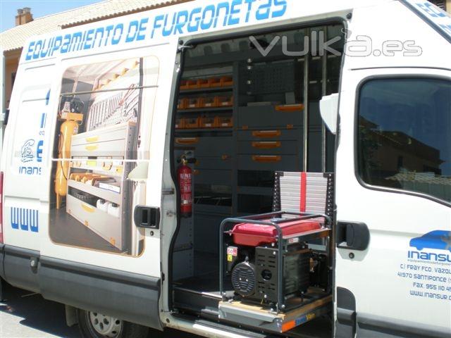 EQUIPAMIENTO INTERIOR DE FURGONETAS TALLER www.inansur.com/presupuesto.htm tlf. y whataps 622614293