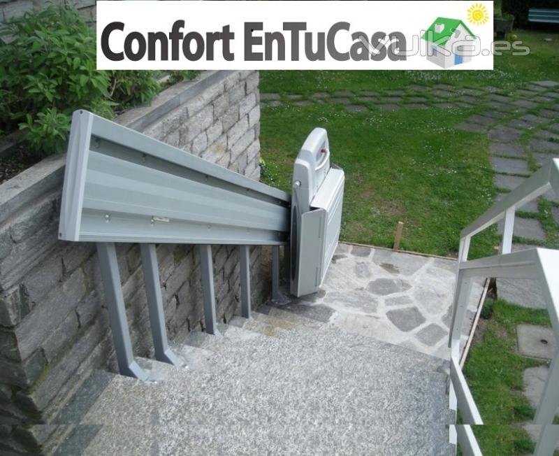 Plataforma salvaescaleras Tramo recto - Asturias Cantabria y Vizcaya + Confort EnTuCasa