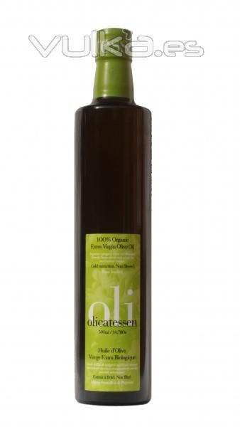 aceite de oliva virgen extra ecológico Olicatessen, botella de 0,5 litros