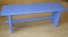 Banquito de madera azul (diseno propio)