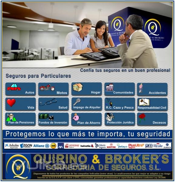 QUIRINO & BROKERS -  Seguros para particulares y otros, tendr todo en Q&B