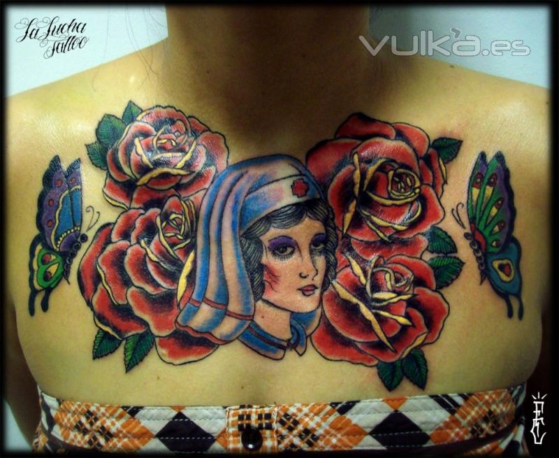 rose of the no man land,tattoo,traditional tattoo,oldschool,almeria,elejido,laluchatattoo,tatuajes