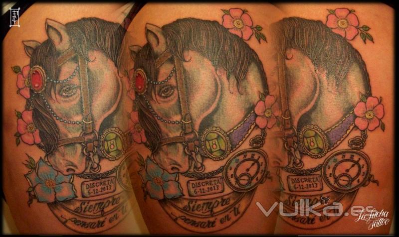 laluchatattoo,la lucha tattoo,el ejido,almeria,caballo,horse,nuevo tradicional,new traditional,tatu