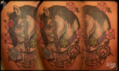 Laluchatattoo,la lucha tattoo,el ejido,almeria,caballo,horse,nuevo tradicional,new traditional,tatu