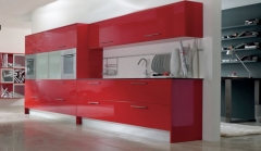 Muebles de cocina en color rojo
