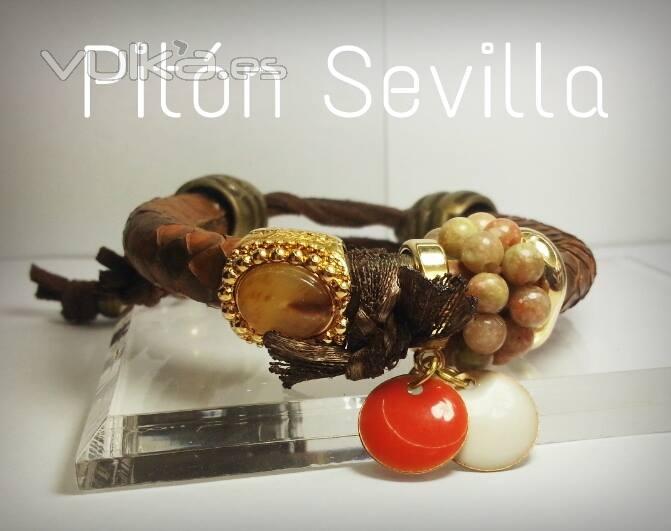 PULSERA DE PIEL DE PITON 