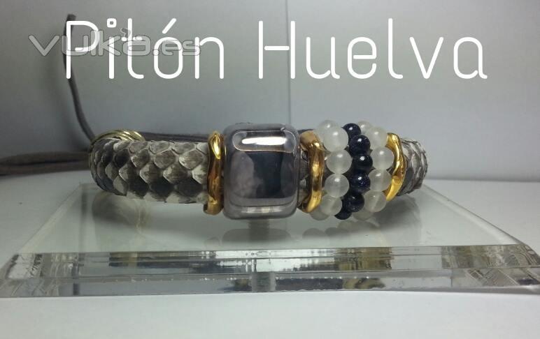 PULSERA DE PIEL DE PITON 