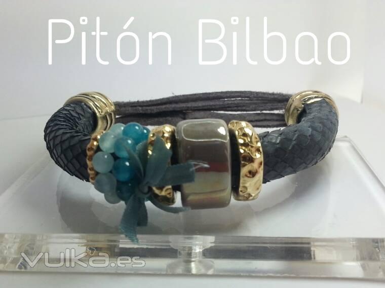 PULSERA DE PIEL DE PITON 