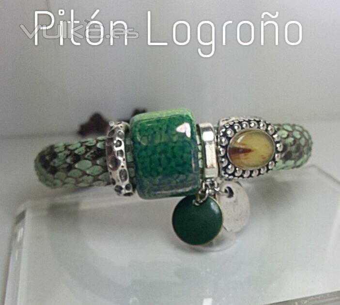 PULSERA DE PIEL DE PITON 