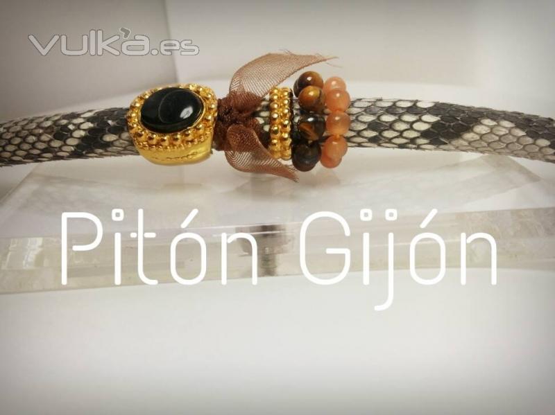 PULSERA DE PIEL DE PITON 