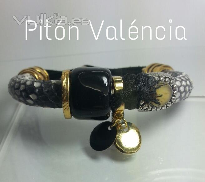 PULSERA DE PIEL DE PITON 