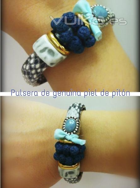 PULSERA DE PIEL DE PITON 