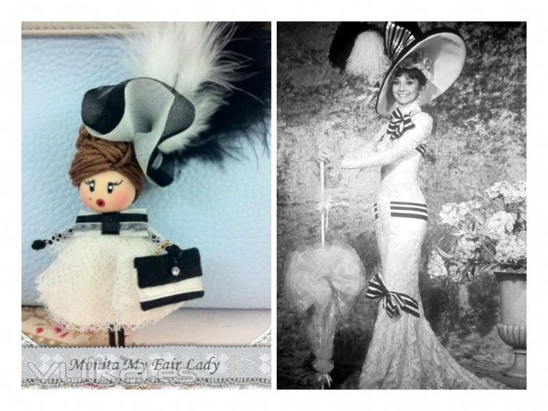 BROCHE DE MUÑECA INSPIRADA EN AUDREY HERBURN