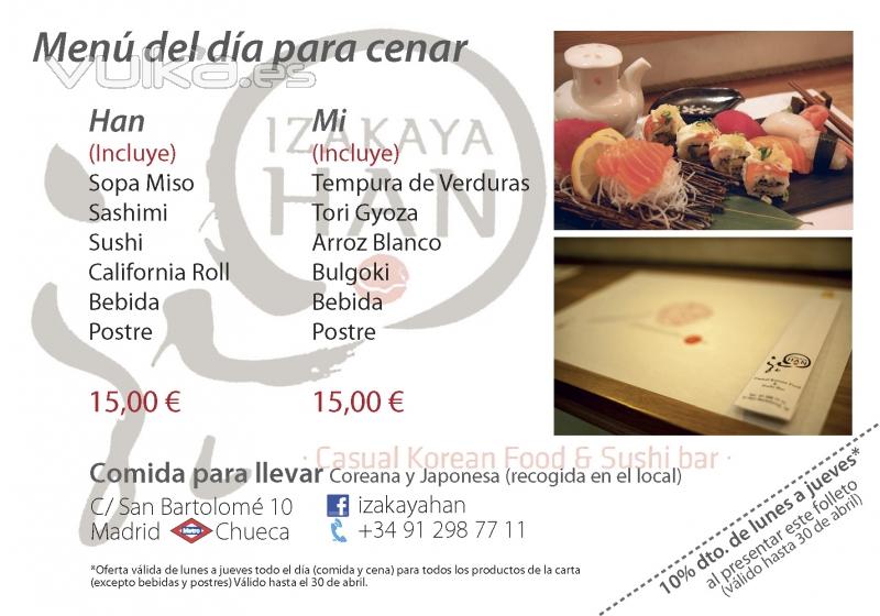 Material de difusión del restaurante Han