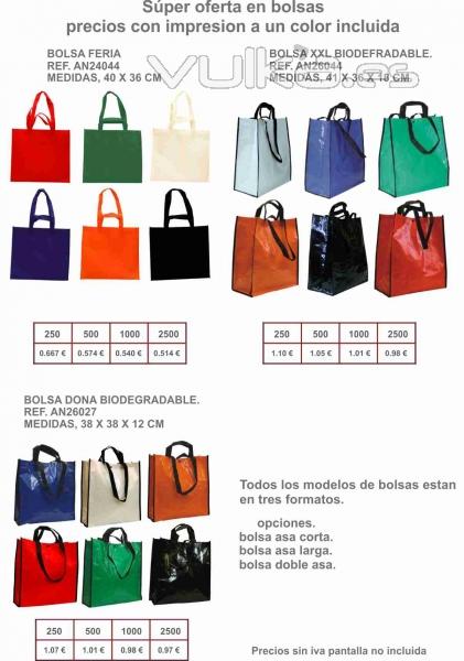 bolsa personalizadas de compra y para ferias impresa 