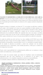 FALLECE UN MENOR POR LA CAÍDA DE UN COLUMPIO MAL ANCLADO AL SUELO