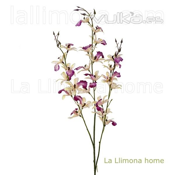 Rama flores orquideas artificiales dendrobium malvas 87 - La Llimona home