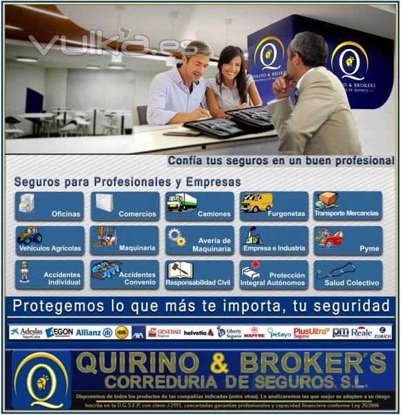 QUIRINO & BROKERS Seguros relacionados con las empresas segn imagen y descripcin de esta, etc.