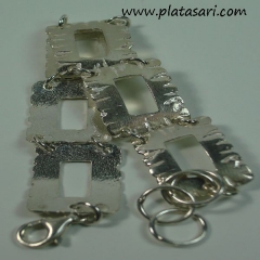 Pulsera de plata texturas