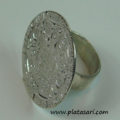 Anillo de plata calendario maya