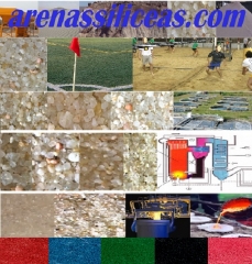 arena silícea para varios usos