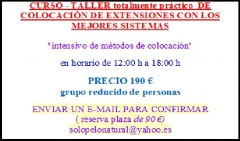 SI QUIERES APRENDER APONER EXTENSIONES DE CABELLO--- EL MEJOR CURSO DE EXTENSIONES INTENSIVO DE CABE