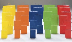Bolsa de papel colores celulosa: amarillo, naranja, verde, azul, rojo, etc