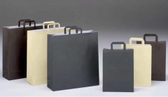 Bolsas de papel celulosa colores disponibles: chocolate, antracita y vainilla bolsas de asas plana