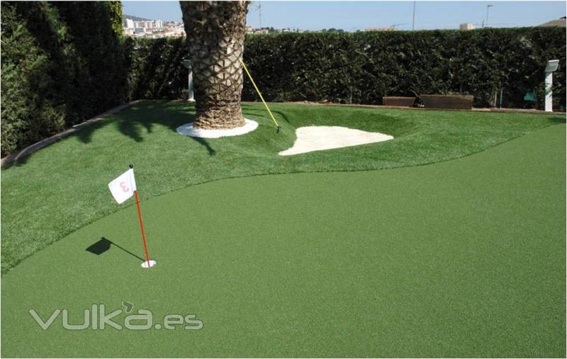 putting green de cesped sintetico