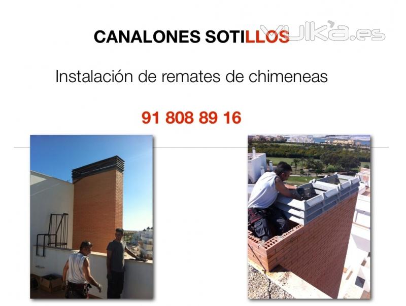 Cambiando remate de chimenea