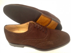 Oxford pala vega en ante marron con piso de cuero y ½ spay de ashcroft cosido goodyear
