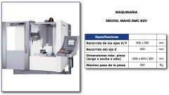 Maquinaria específica para fabricación de moldes