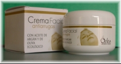 Crema facial antiarrugas con aceite de argan y aceite de oliva ecologico