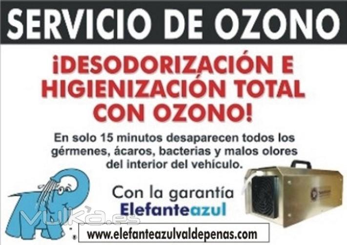Servicio Desodorización e Higienización con Ozono Elefante Azul Valdepeñas