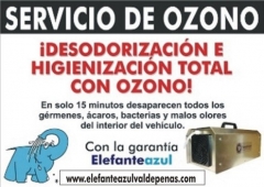 Servicio desodorizacion e higienizacion con ozono elefante azul valdepenas