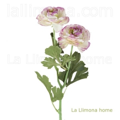 Flores artificiales rama flores ranunculos artificiales bicolor 49 - la llimona home