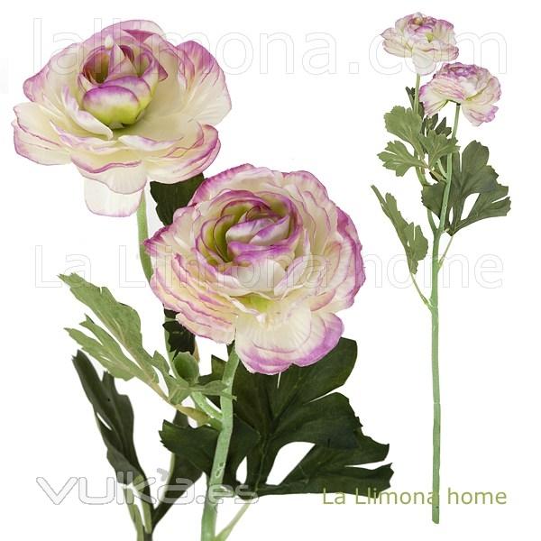 Flores artificiales. Rama flores rannculos artificiales bicolor 49 2 - La Llimona home