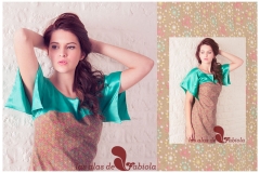 El modelo Tokyo es un vestido de algodón estampado y satén de viscosa