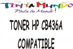 Toner hp compatible cb436a negro compatible impresoras p1500. barcelona, valencia. tintamundo.com