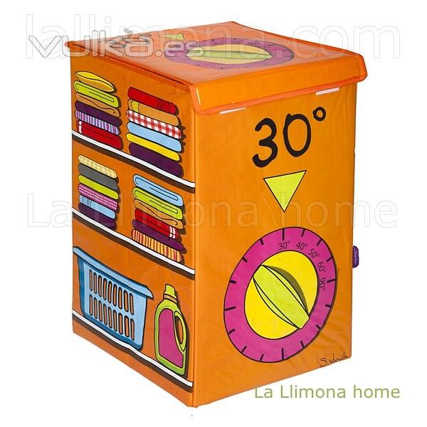 Organizacin. Cesto de ropa para colada naranja 30 - La Llimona home