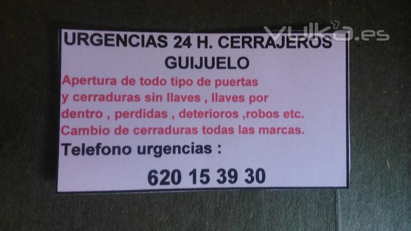 Cerrajeros 24 horas en Guijuelo.