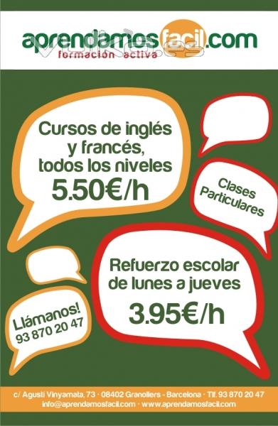 CLASES DE INGLÉS Y FRANCÉS, REFUERZO ESCOLAR GRANOLLERS