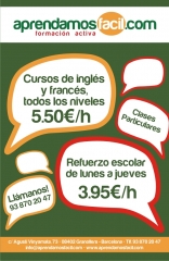 Clases de ingles y frances, refuerzo escolar granollers