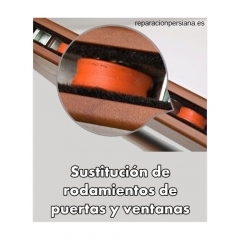 sustitución de rodamientos de puertas y ventanas