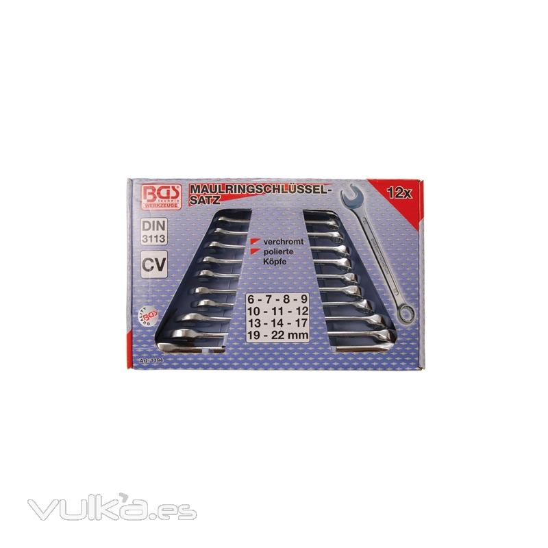 Juego 12 llaves combinadas DIN 3113 6-22 mm