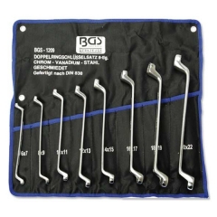 Juego 8 llaves estrella acodadas 6x7-20x22 mm