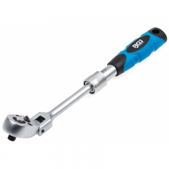 Carraca extensible con cabeza giratoria 1/4, 175 - 225 mm